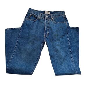 Vintage Y2K Giorgio Armani Milano Men's 34x33 Straight Leg Blue Denim Jeans